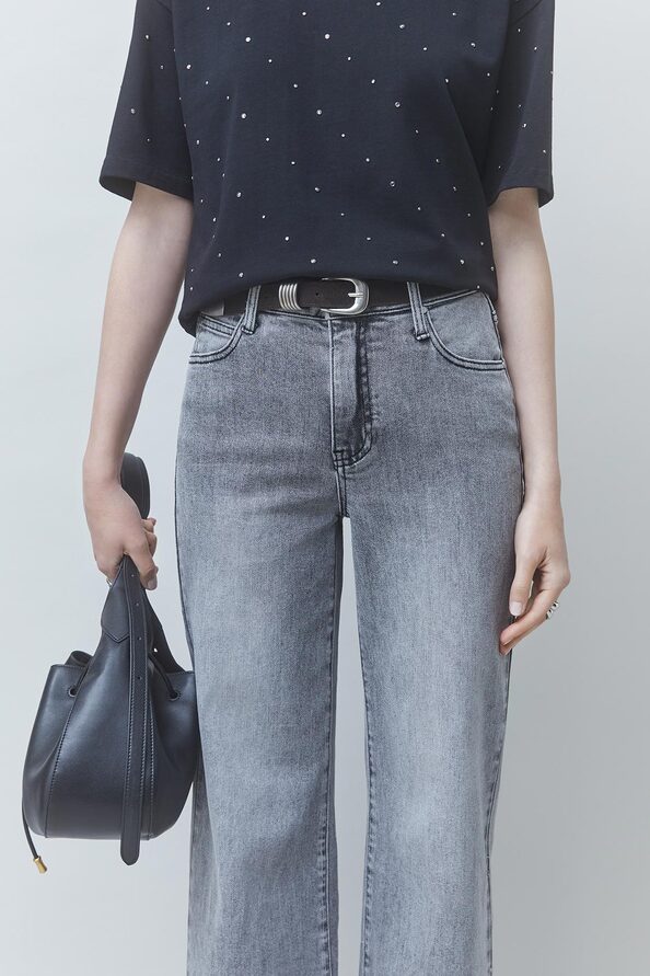 READY Jean gris droit Gris clair Suncoo