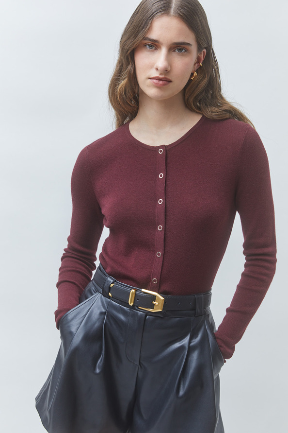 PHARLA Pull fin en laine Prune Suncoo