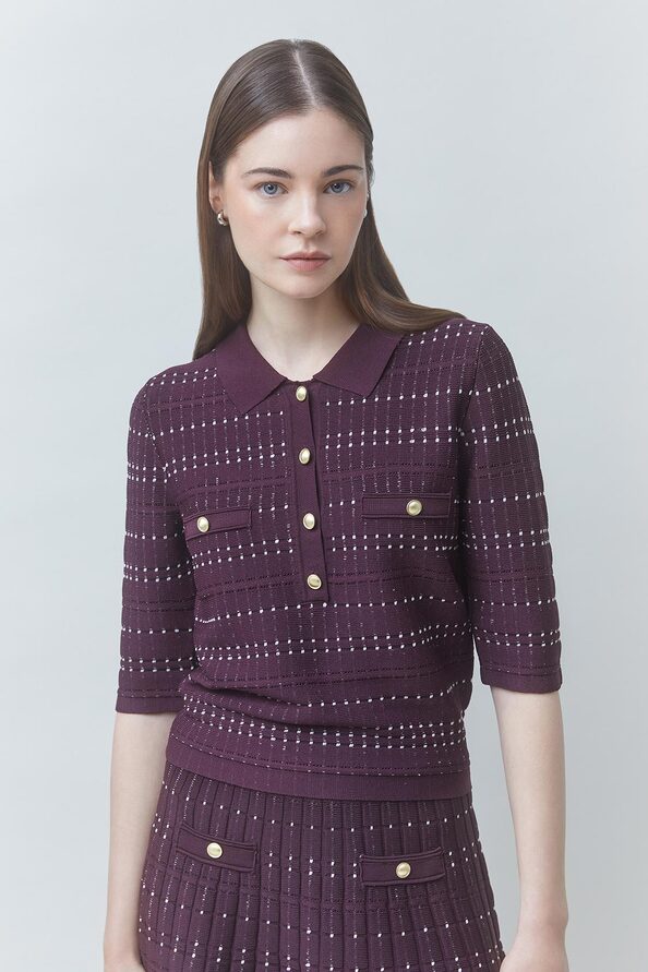 PIXI Polo fantaisie Prune Suncoo