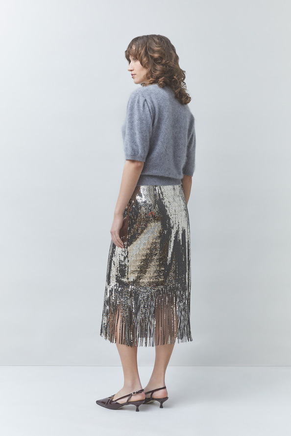 POLOV Pull uni court en laine et cachemire Gris chin&eacute; Suncoo