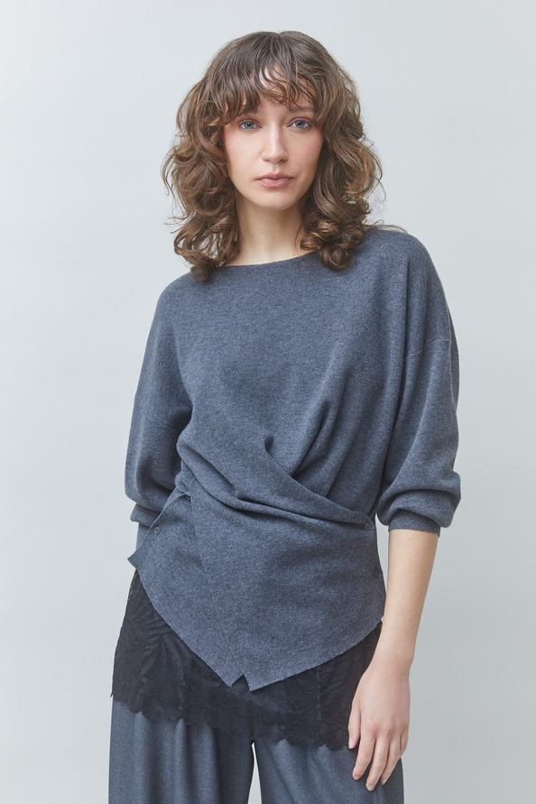 PHILY Pull carbone coupe asym&eacute;trique Carbone Suncoo