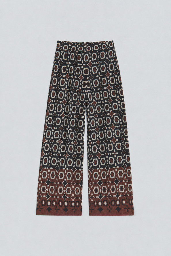 JASPER Pantalon en maille jacquard Noir Suncoo