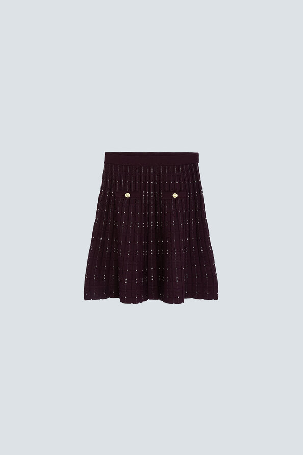 FRADELA Jupe courte fantaisie Prune Suncoo
