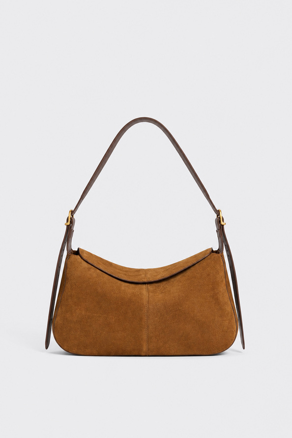 CARMEN Sac &agrave; main en daim camel Camel Suncoo